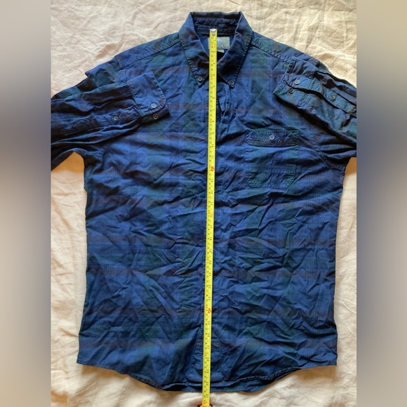 Timberland Flannel Button Down Long Sleeve Men’s Small/Medium Blue - Picture 4 of 7